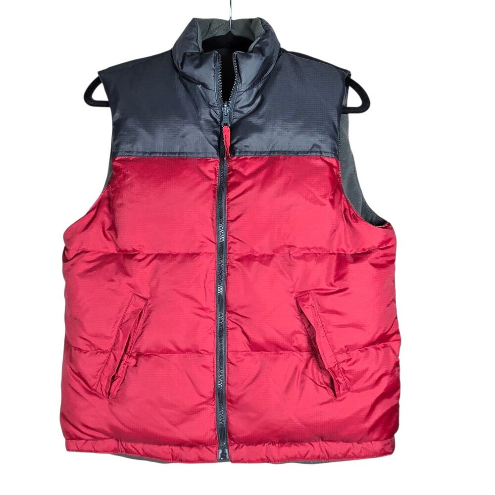 Old Navy Reversible Puffer Vest Womens 12 Medium Down Utility Outdoor Y2K Retro